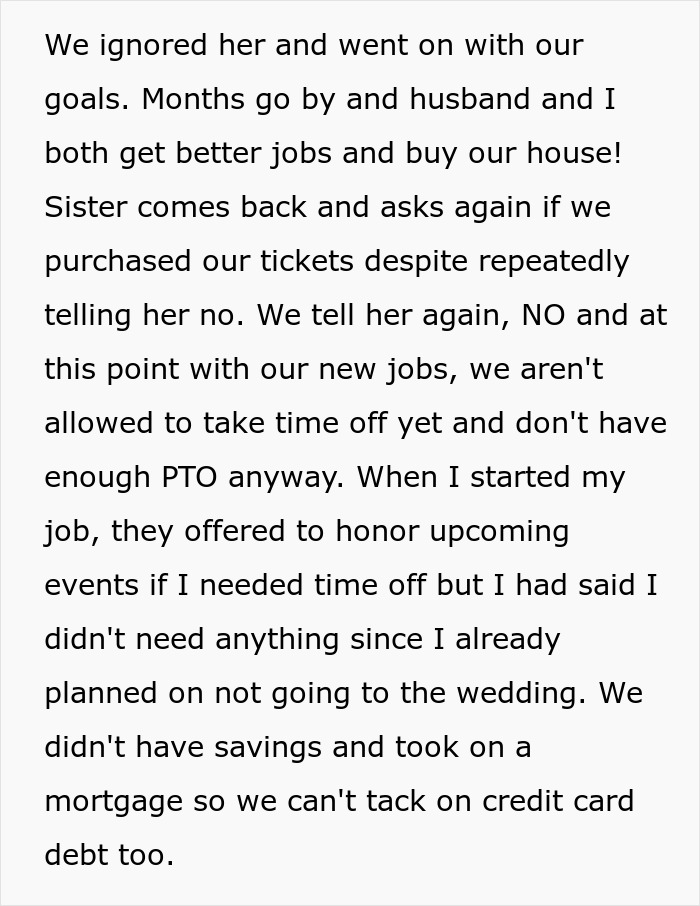 Couple Refuse To Pay $3-4K To Attend Destination Wedding, Bride Goes No-Contact Couple Refuse To Pay $3-4K To Attend Destination Wedding, Bride Goes No-Contact