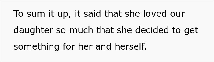 Text about a mother-in-law&rsquo;s huge tattoo on her chest as a surprising gift for the new mom and baby.