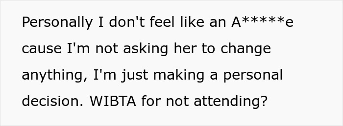 Woman Announces She Won't Attend Sister's Childfree Wedding, Fails To See Her Entitlement Woman Announces She Won't Attend Sister's Childfree Wedding, Fails To See Her Entitlement