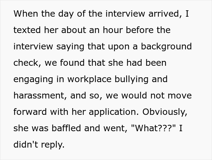 'Karen' Interviewing For A New Job Gets Told Background Check Revealed She's A Bully
