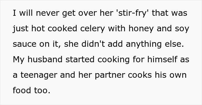 Couple Decides To No Longer Eat MIL's Food Because She's A Terrible Cook, She Gets Offended