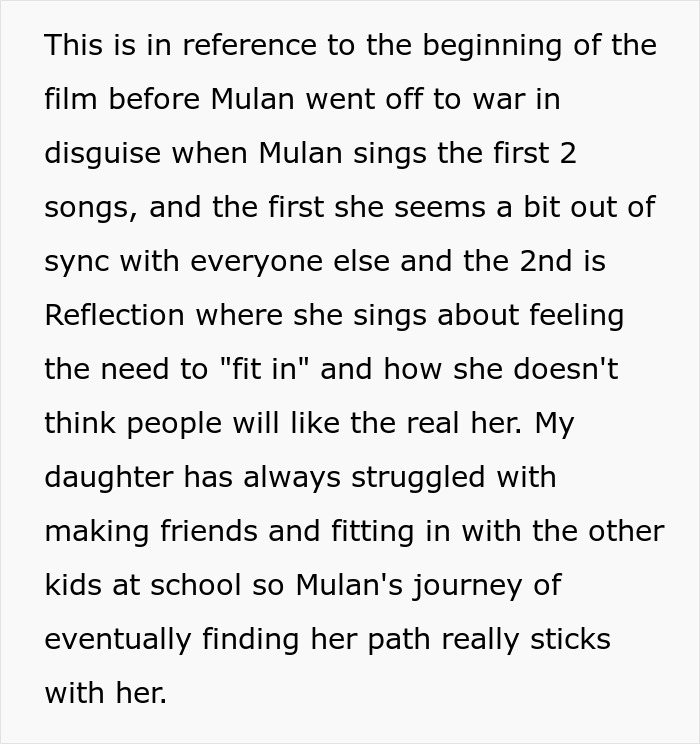 Woman Takes Offense At White 8 Y.O. Comparing Herself To An Asian Disney Princess