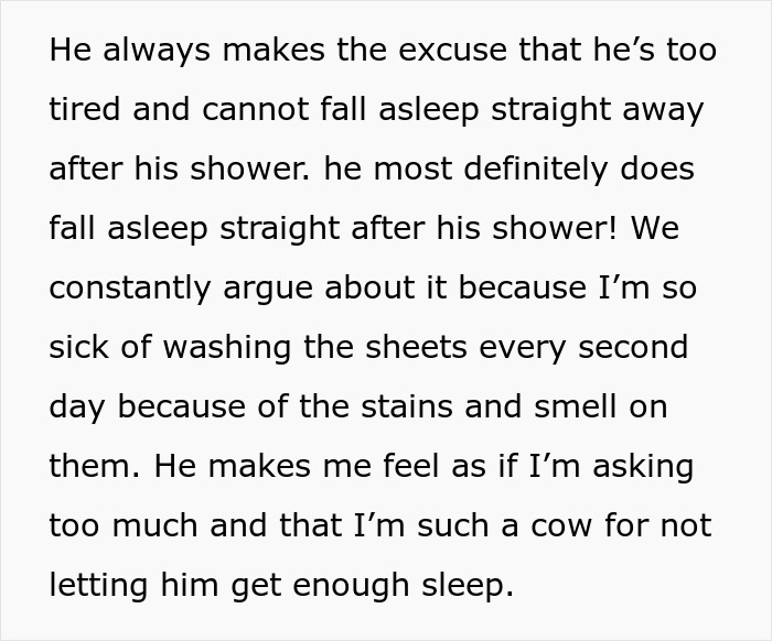 &ldquo;I Am So Sick Of Washing The Sheets Every Second Day&rdquo;: Wife Can&rsquo;t Stand Husband Not Showering