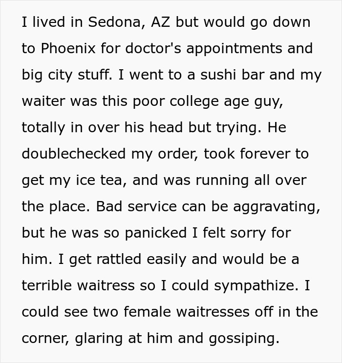 Two Waitresses Are Unpleasant To A Newbie, Customer Stands Up To Him, Makes Them Rue Their Behavior