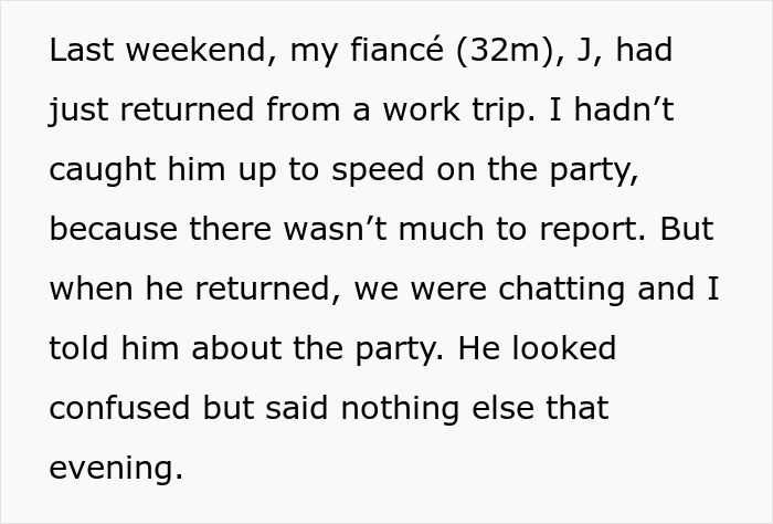Bride-To-Be Tells Fiancé About Lackluster Bachelorette Party, He Knows Something Is Off Bride-To-Be Tells Fiancé About Lackluster Bachelorette Party, He Knows Something Is Off