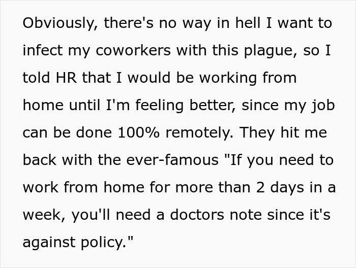 &ldquo;Tale As Old As Capitalism&rdquo;: Ill Woman Maliciously Complies After Boss Demands A Doctor's Note 