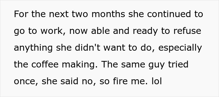 &ldquo;Fire Me, Lol&rdquo;: Woman Won't Make Coffee For Male Colleagues, Gets Fired, Cues Malicious Compliance