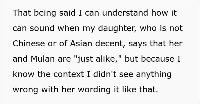 Woman Takes Offense At White 8 Y.O. Comparing Herself To An Asian Disney Princess