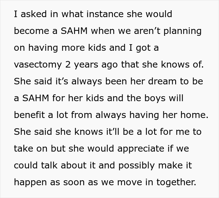 &ldquo;Am I The Jerk For Not Allowing My Girlfriend To Be A Stay-At-Home Mom To Her Kids?&rdquo;