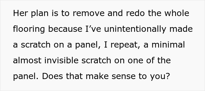 “We Didn’t Agree With Paying $1,000”: Landlord Demands Compensation For A Scratch On The Floor “We Didn’t Agree With Paying $1,000”: Landlord Demands Compensation For A Scratch On The Floor