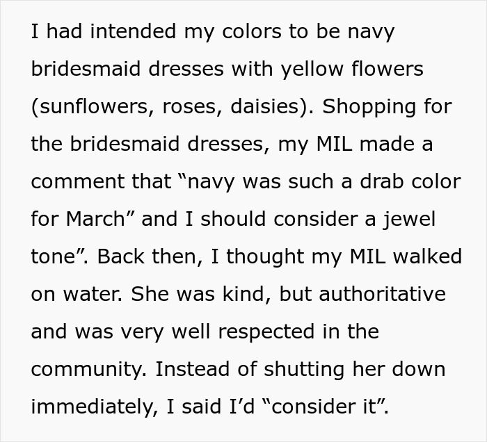 MIL Uses The Fact She Has The Same Name As The Bride To Make Major Changes To The Wedding