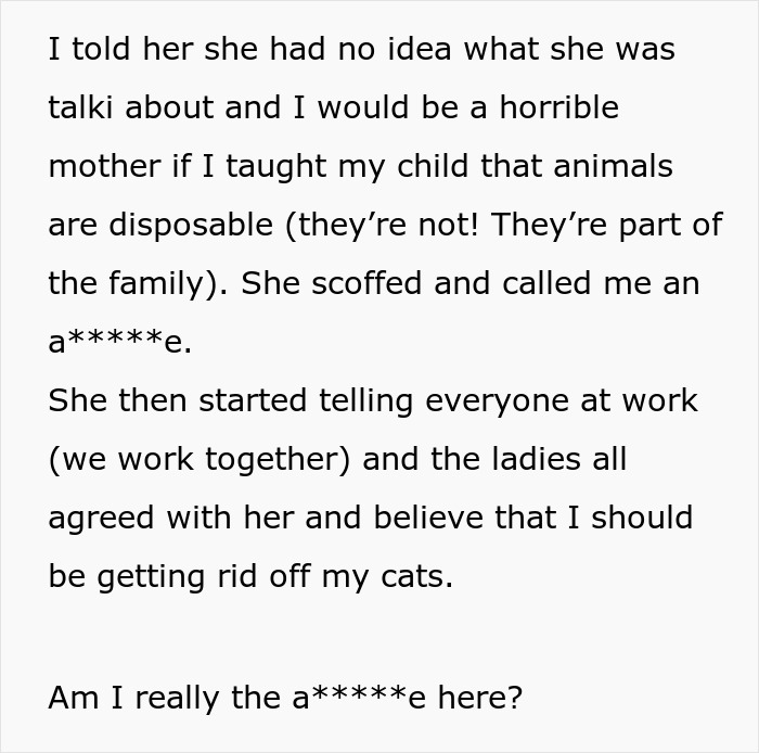 Woman Is Disappointed Friend Won&rsquo;t Get Rid Of Her Cats Now That She&rsquo;s Pregnant To Protect Her Baby