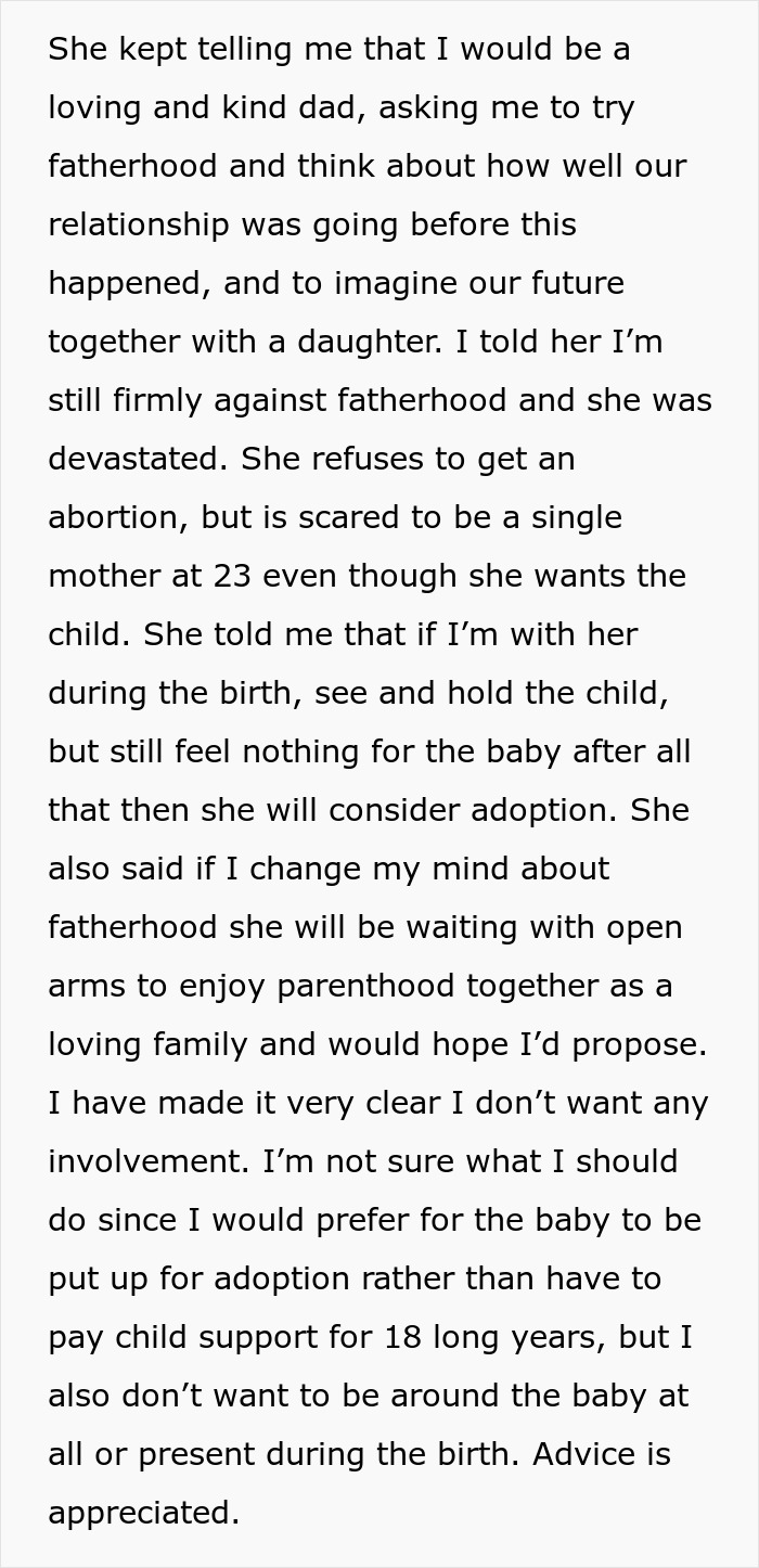 Guy Breaks Up With GF Of 3 Months Because She's Pregnant And He Doesn't Want To Be A Dad