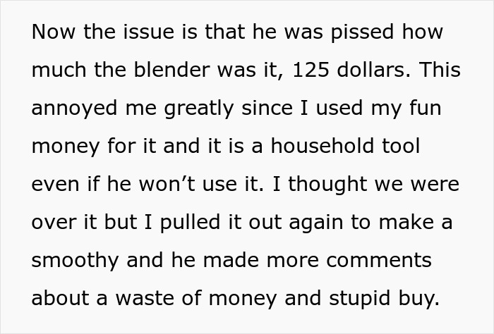 Husband&rsquo;s Nagging Wife Over &ldquo;Stupid Buy&rdquo; Of A Blender Has Her Rethinking The Entire Marriage