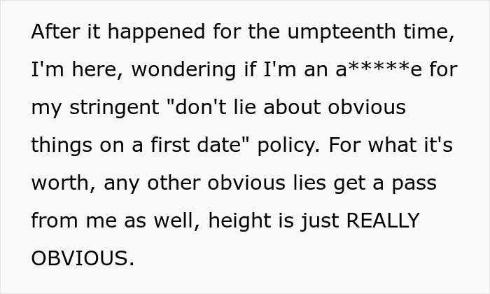 Woman Towers Over Dates After They Lie About Their Height, Throw Fits As She Refuses Second Date