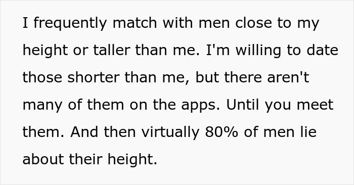 Woman Towers Over Dates After They Lie About Their Height, Throw Fits As She Refuses Second Date