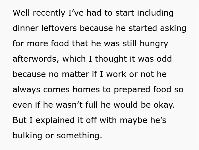 "My Husband Has Ruined Both Our Lives By Asking Me To Double Up His Lunch Serving For Work"