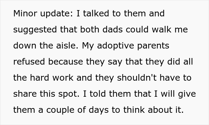 Bride Uninvites Adoptive Parents From The Wedding And Ends Up Cutting Them Off Completely