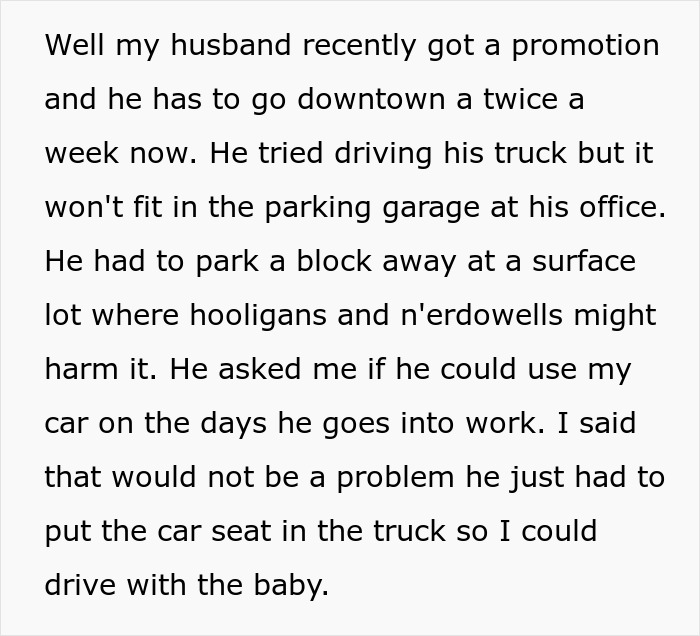 Husband Upset Wife Won&rsquo;t Give Him Her Car Despite Not Letting Her Drive His Beloved Truck