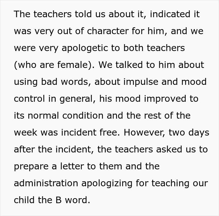 3 Y.O. Swears At Teacher Over Spilled Lunch, School Insists On An Apology Letter But Parents Refuse 3 Y.O. Swears At Teacher Over Spilled Lunch, School Insists On An Apology Letter But Parents Refuse