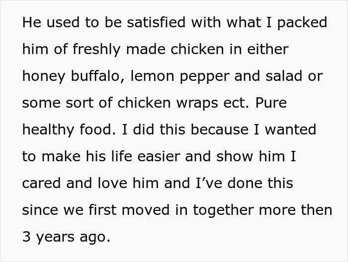 "My Husband Has Ruined Both Our Lives By Asking Me To Double Up His Lunch Serving For Work"