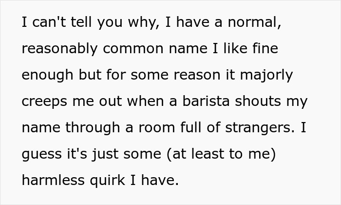 Woman Flips Out When She Finds Out Her BF Uses A Fake Name At Coffee Shops To Feel More Comfortable