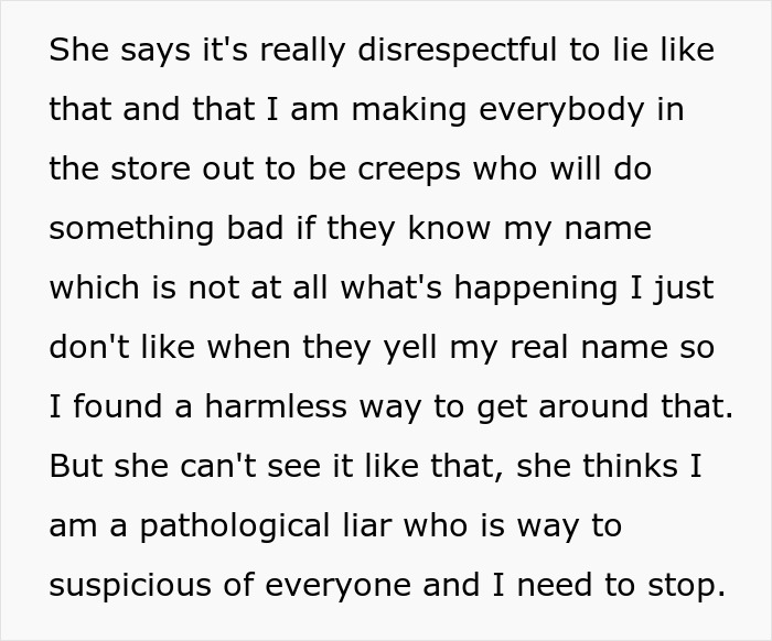 Woman Flips Out When She Finds Out Her BF Uses A Fake Name At Coffee Shops To Feel More Comfortable