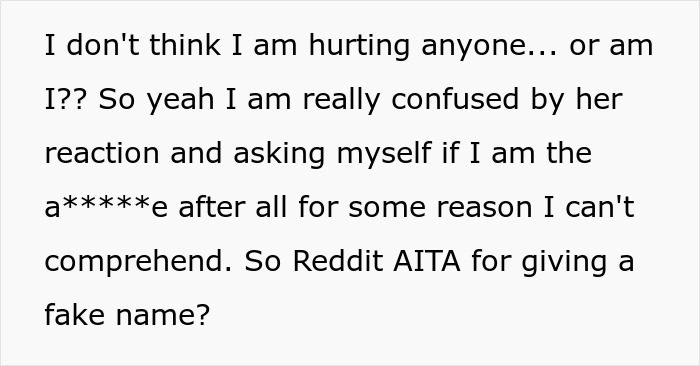 Woman Flips Out When She Finds Out Her BF Uses A Fake Name At Coffee Shops To Feel More Comfortable