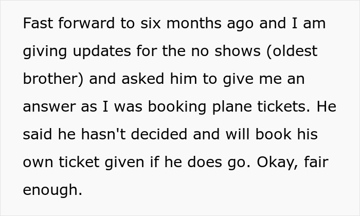 Woman Teaches A Cunning And Stingy Older Brother A Life Lesson By Excluding Him From Family Vacation