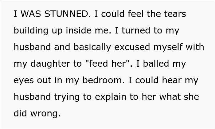 Emotional reaction of new mom after seeing a huge tattoo on her chest caused by MIL&rsquo;s unexpected gift to baby.