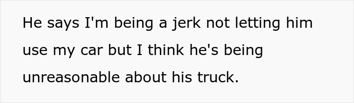Husband Upset Wife Won&rsquo;t Give Him Her Car Despite Not Letting Her Drive His Beloved Truck
