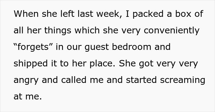 Woman Is Shocked When SIL Starts Moving Her Stuff Into Their Guest Bedroom, Kicks Her Out Woman Is Shocked When SIL Starts Moving Her Stuff Into Their Guest Bedroom, Kicks Her Out