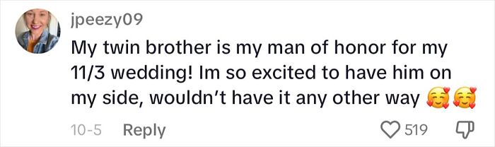 People Are Loving This Couple&rsquo;s Non-Traditional Choices For Best Man And Maid Of Honor