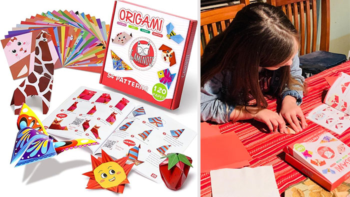 Unfold The World Of Paper Crafting With This Origami Kit , A Creative Companion That'll Guide Their Fingers To Transform Paper Into Stunning Works Of Art, One Careful Fold At A Time