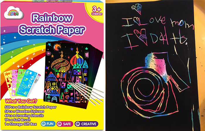 Unleash Their Artistic Side With This Scratch Paper Art Set , A Creative Catalyst That'll Guide Their Imagination And Skills As They Scratch, Scrape, And Reveal Hidden Masterpieces