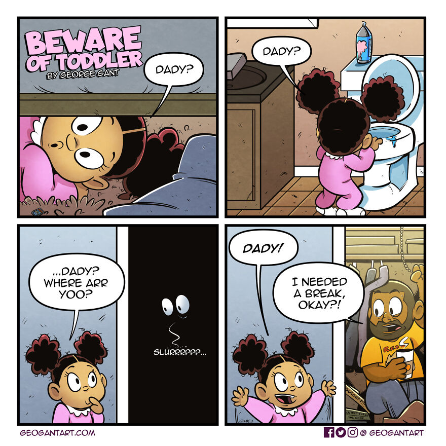 Toddlerhood: I Drew 32 Comics About Daily Life As A Stay-At-Home Dad To A Two-Year-Old