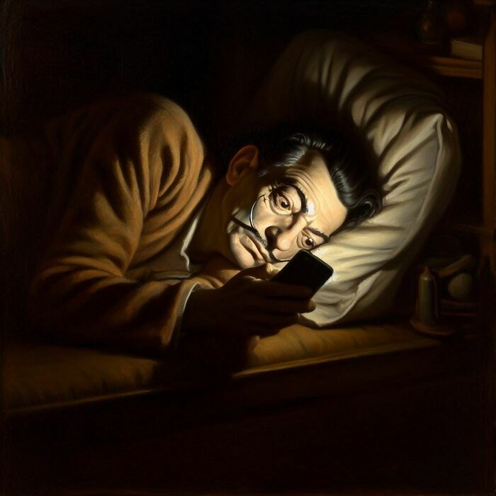 Salvador Dali Lost So Much Time To His Phone, That It Was Surreal