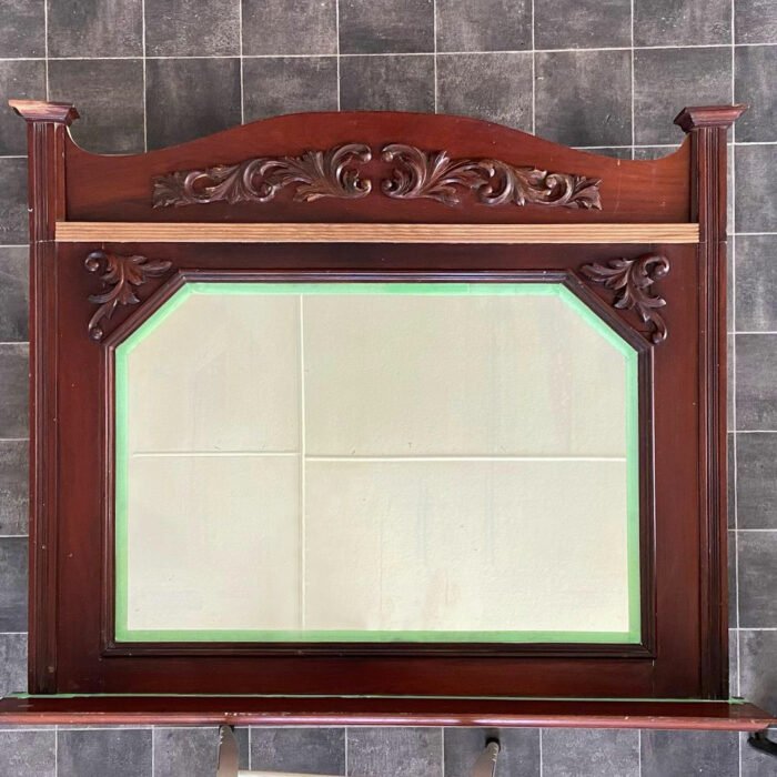 Dark brown chalk paintet mirror Dark brown chalk paintet mirror