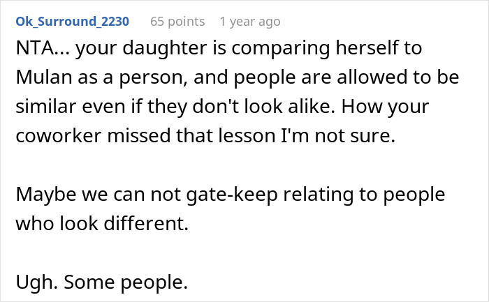 Woman Takes Offense At White 8 Y.O. Comparing Herself To An Asian Disney Princess