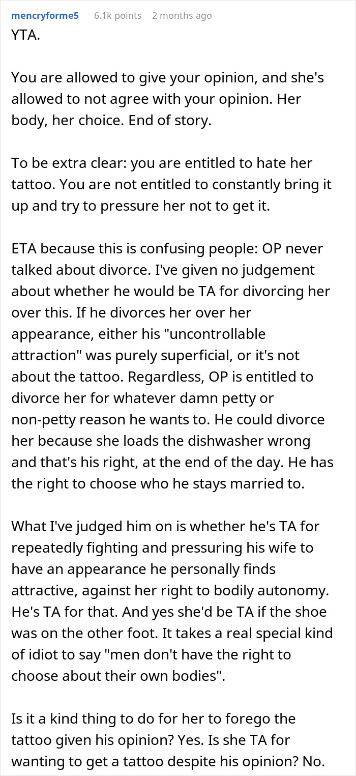 Hubby Can&rsquo;t Stand Wife&rsquo;s New Tattoo Size And Location, Provokes Heated Debate Among Netizens