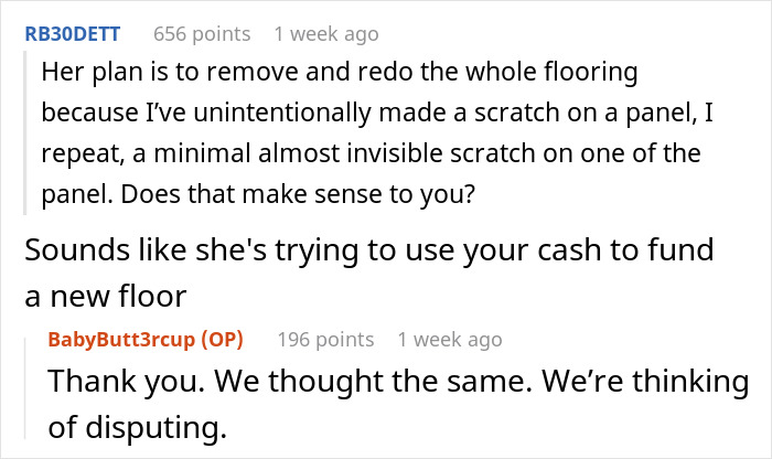 “We Didn’t Agree With Paying $1,000”: Landlord Demands Compensation For A Scratch On The Floor “We Didn’t Agree With Paying $1,000”: Landlord Demands Compensation For A Scratch On The Floor
