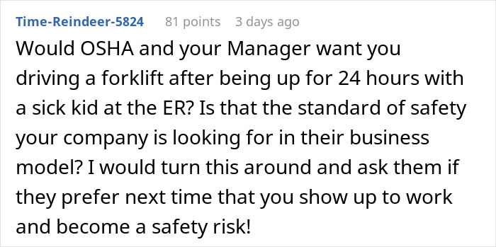 Father Quits His Job After A Write-Up For Taking His Son To The ER