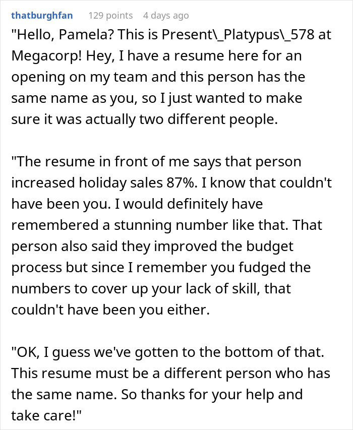 Boss Tries To Cover Up Her Failures By Throwing Employee Under The Bus, She's One Step Ahead Boss Tries To Cover Up Her Failures By Throwing Employee Under The Bus, She's One Step Ahead