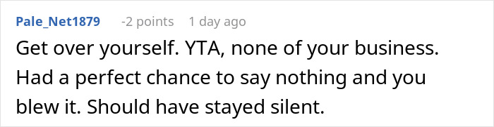 Screenshot of a Reddit comment shaming an older sister for getting pregnant multiple times, causing everyone to go silent.