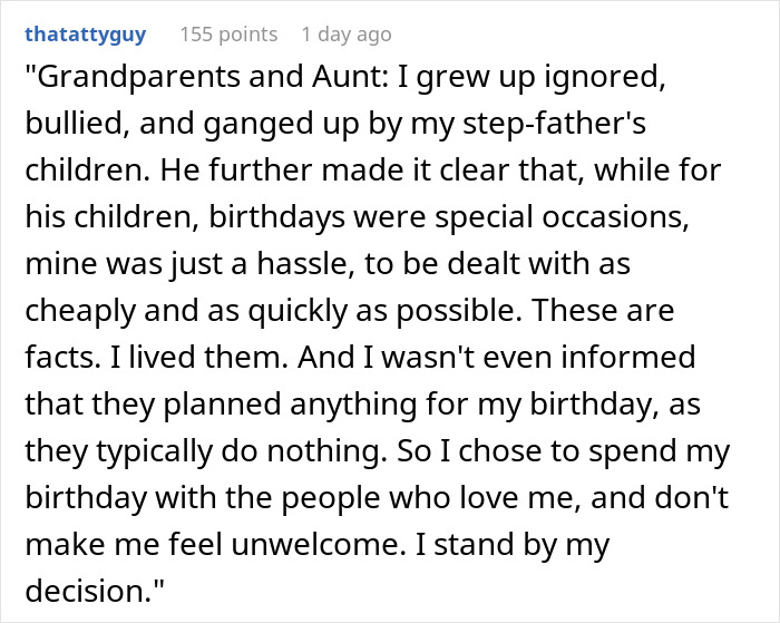 Mom And Stepdad Berate 18 Y.O. For Not Spending Her B-Day With Them, She Sets The Story Straight Mom And Stepdad Berate 18 Y.O. For Not Spending Her B-Day With Them, She Sets The Story Straight