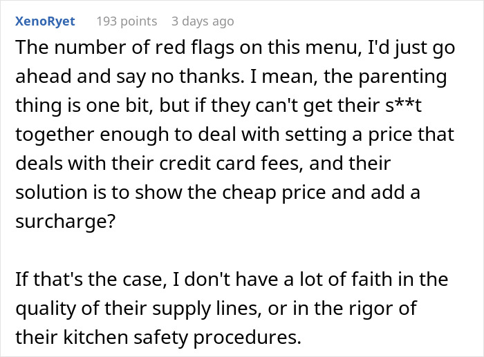 Restaurant Menu Says That There Is A Fee &ldquo;For Adults Unable To Parent&rdquo; And Netizens Are Raging