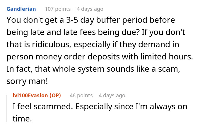 "Got An Eviction Letter For Being 15 Minutes Late Paying My Rent"