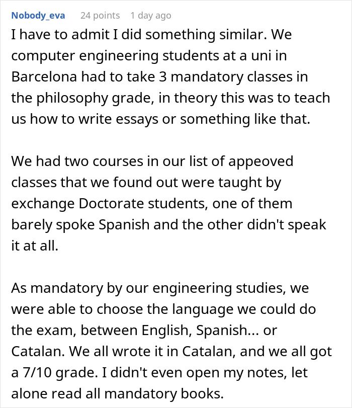 "Written In Either German Or Latin": Exchange Student Maliciously Complies