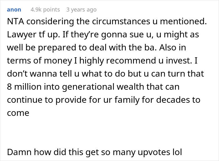 Family Sues This Woman After She Refused To Share The $8M She Inherited