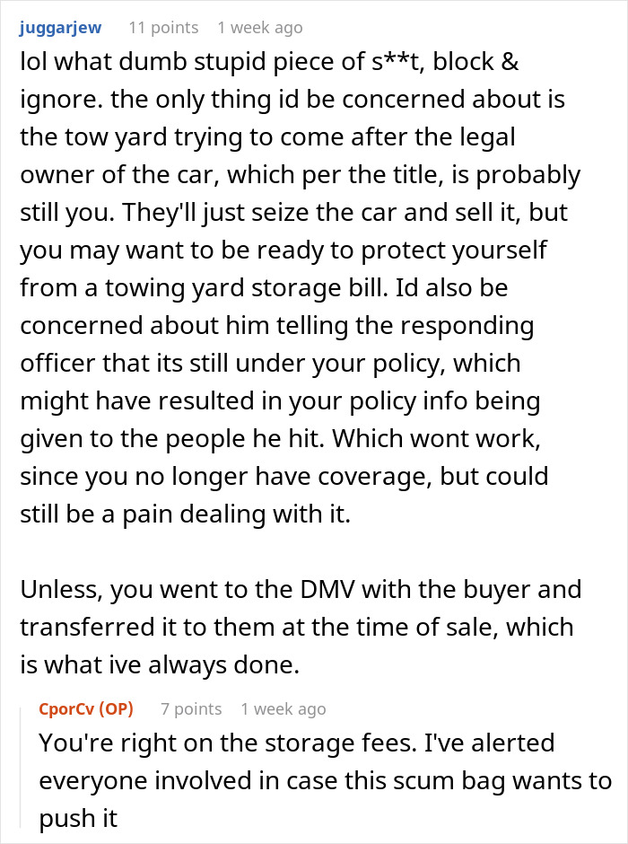 Man Shares Threatening Texts From The Guy He Sold His Car To After His Son Crashed It Man Shares Threatening Texts From The Guy He Sold His Car To After His Son Crashed It